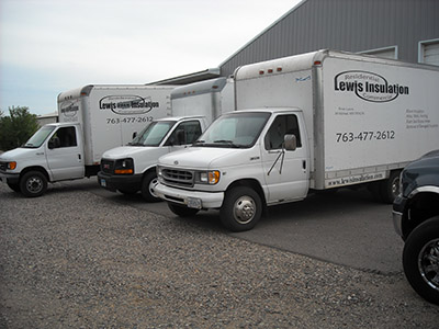 Lewis Insulation Service Trucks