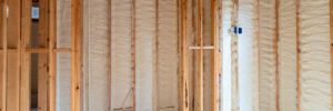 residential insulation installed in walls