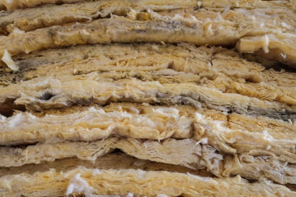 old residential insulation during cleanup
